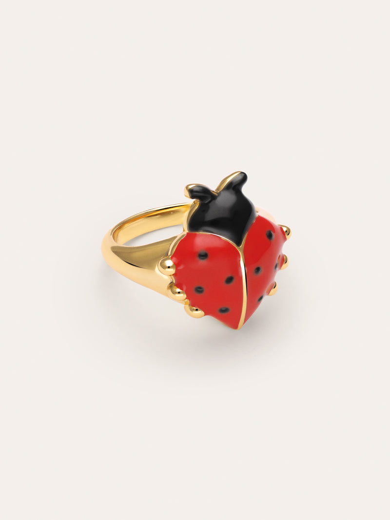 Bague Coccinelle Plaqué Or