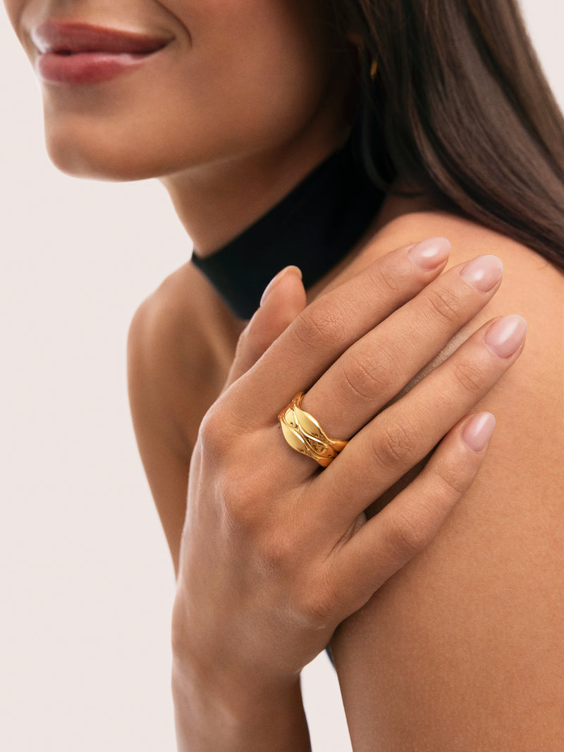 Ring Maui Stahl vergoldet