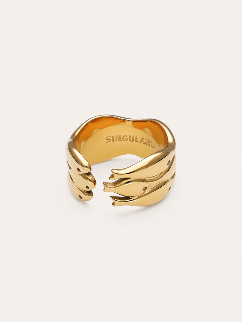 Ring Maui Stahl vergoldet