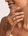 Anillo My Blue Stone Baño Oro