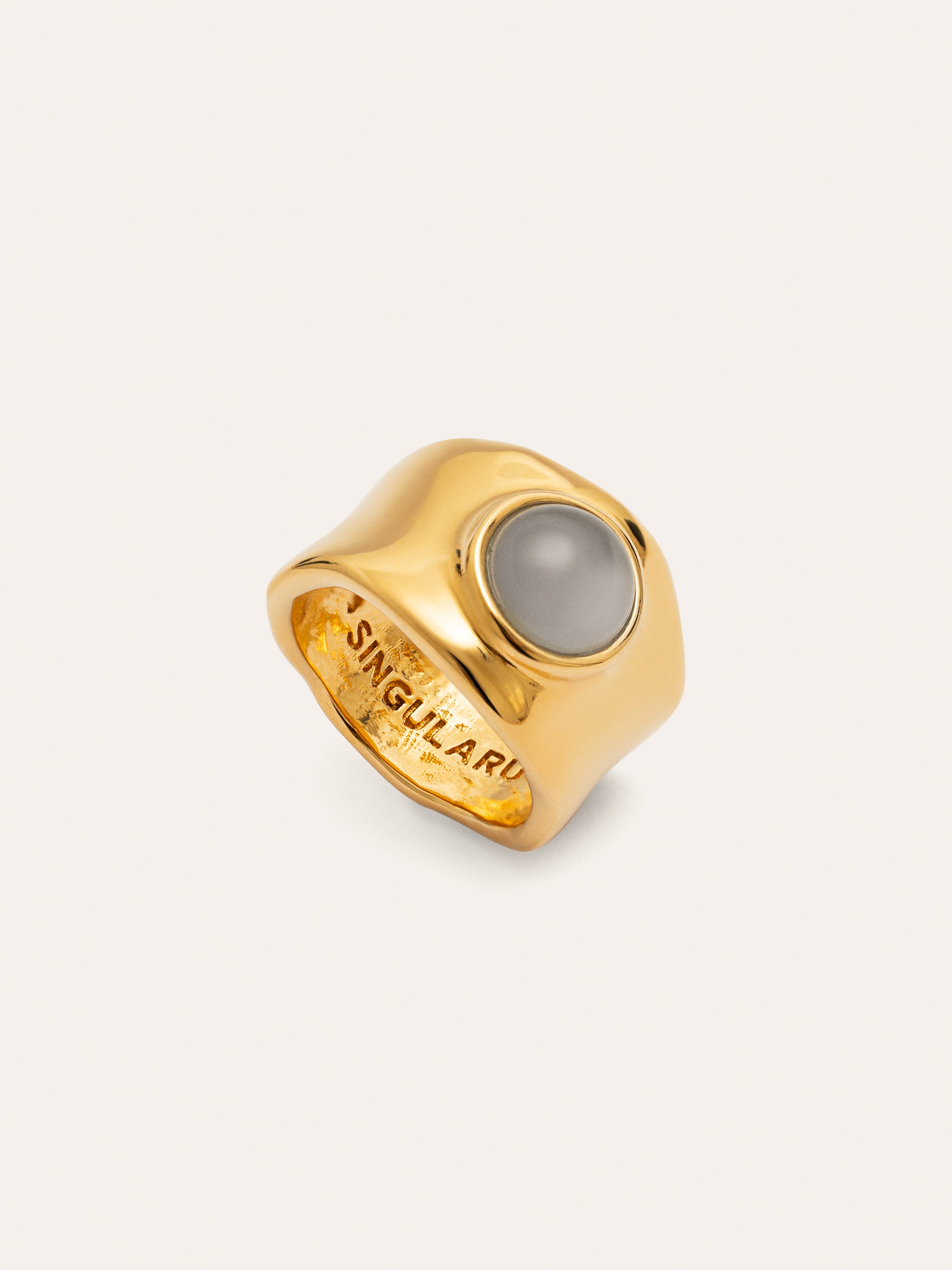 Anillo My Blue Stone Baño Oro