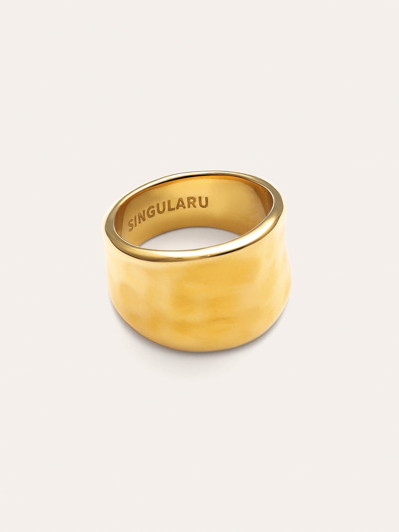 Ring My Ocean Edelstahl mit 18kt Goldbeschichtung