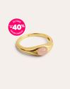 Anillo Olivia Rose Quartz Plata Baño Oro