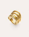 Ring Ondina Edelstahl mit 18kt Goldbeschichtung