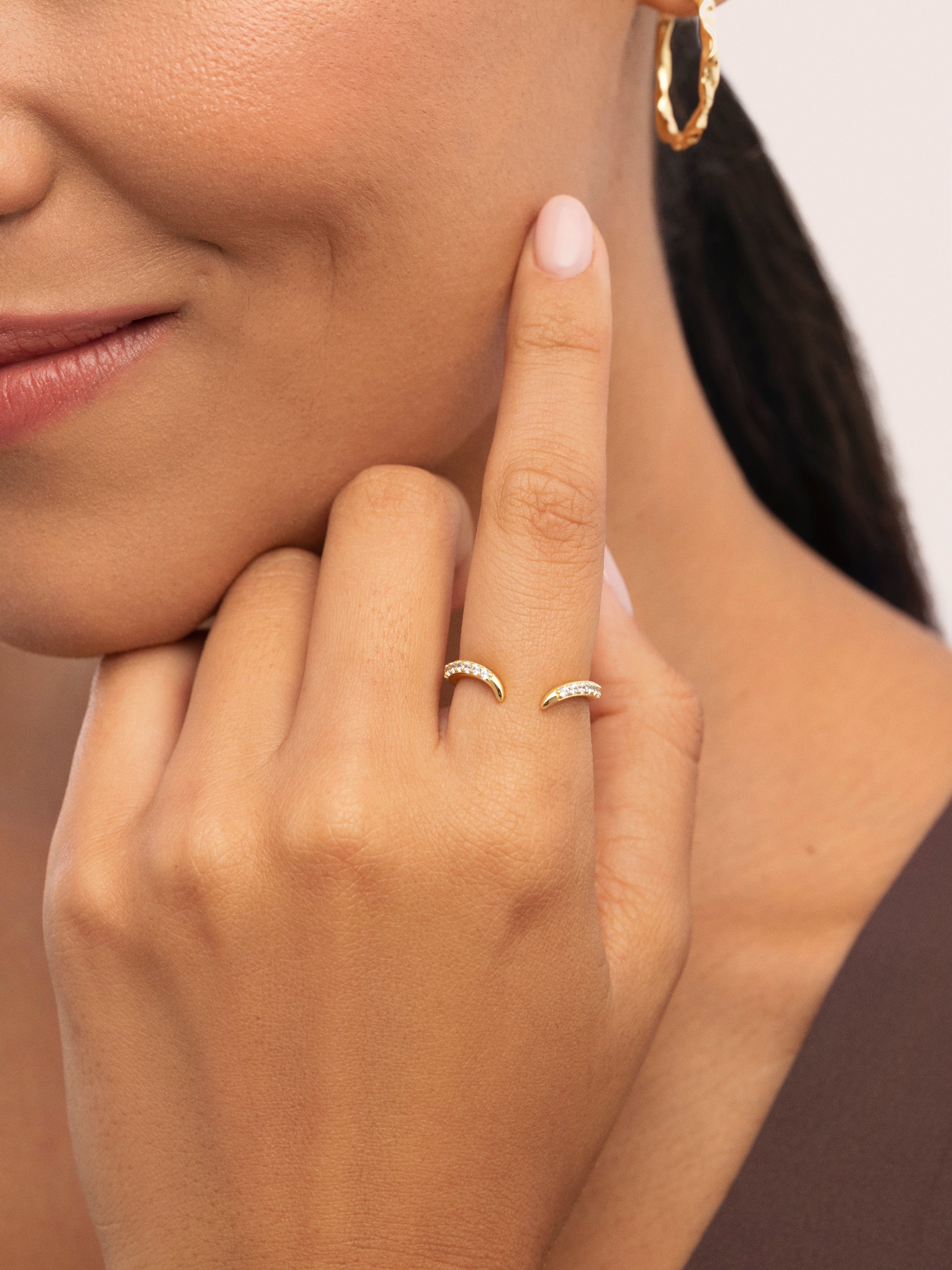 Peak Scarlett Spark Ring Silber, vergoldet