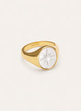 Bague Rose des Vents Nacre Plaqué Or
