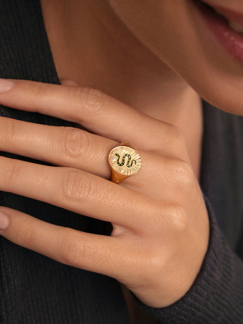 Bague Mystic Serpiente Plaqué Or