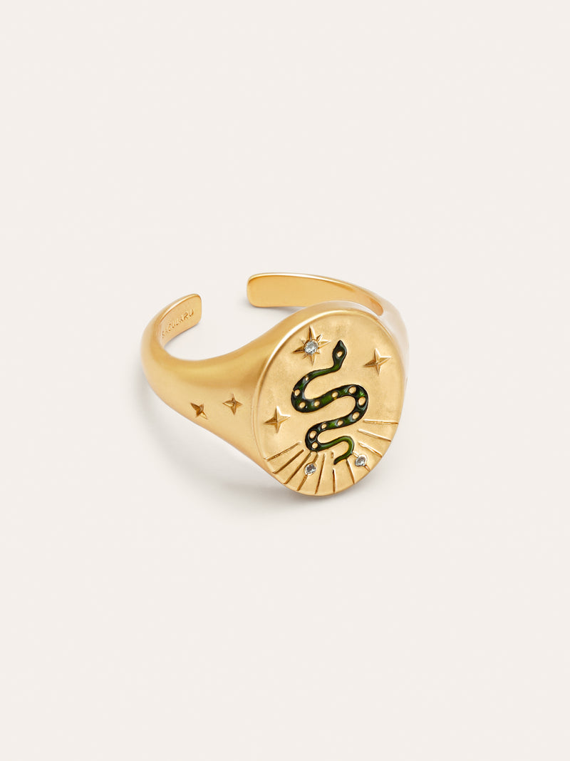 Bague Mystic Serpiente Plaqué Or