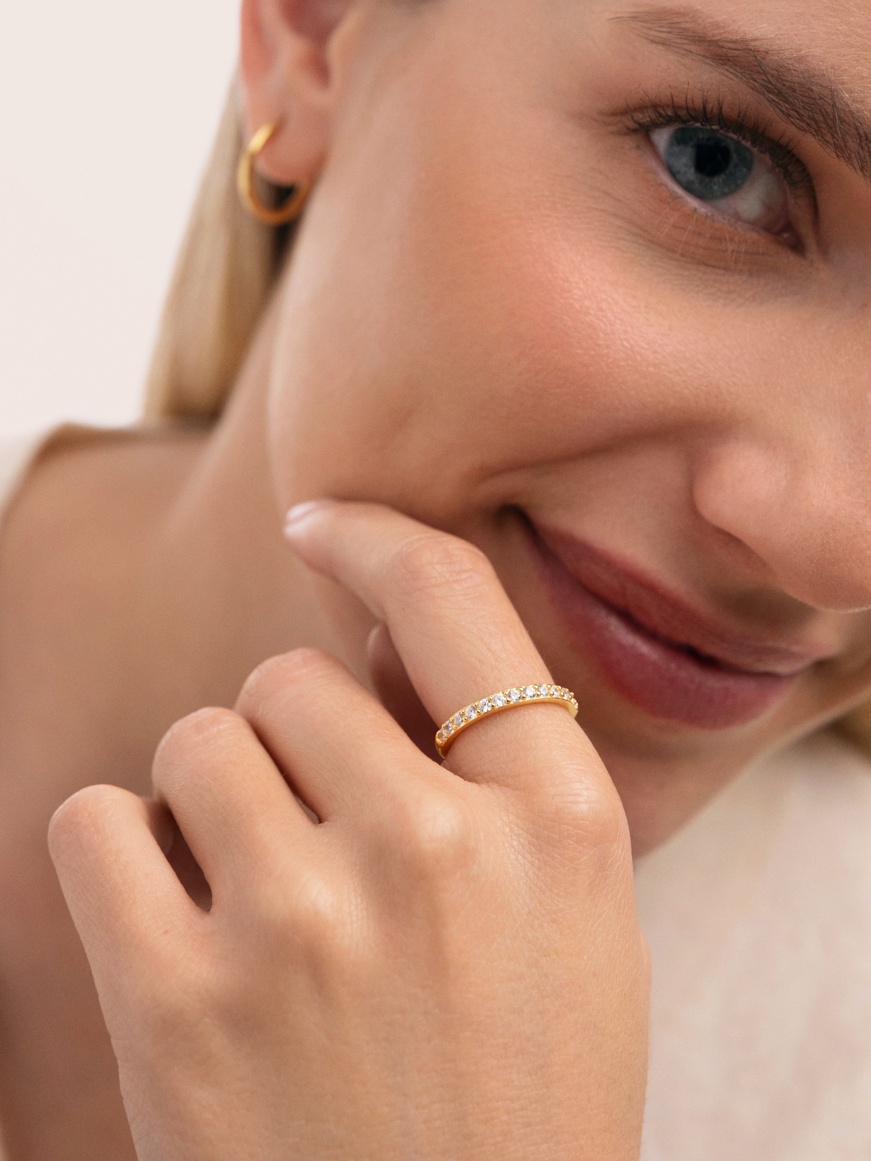 Shine Ring, Silber, vergoldet