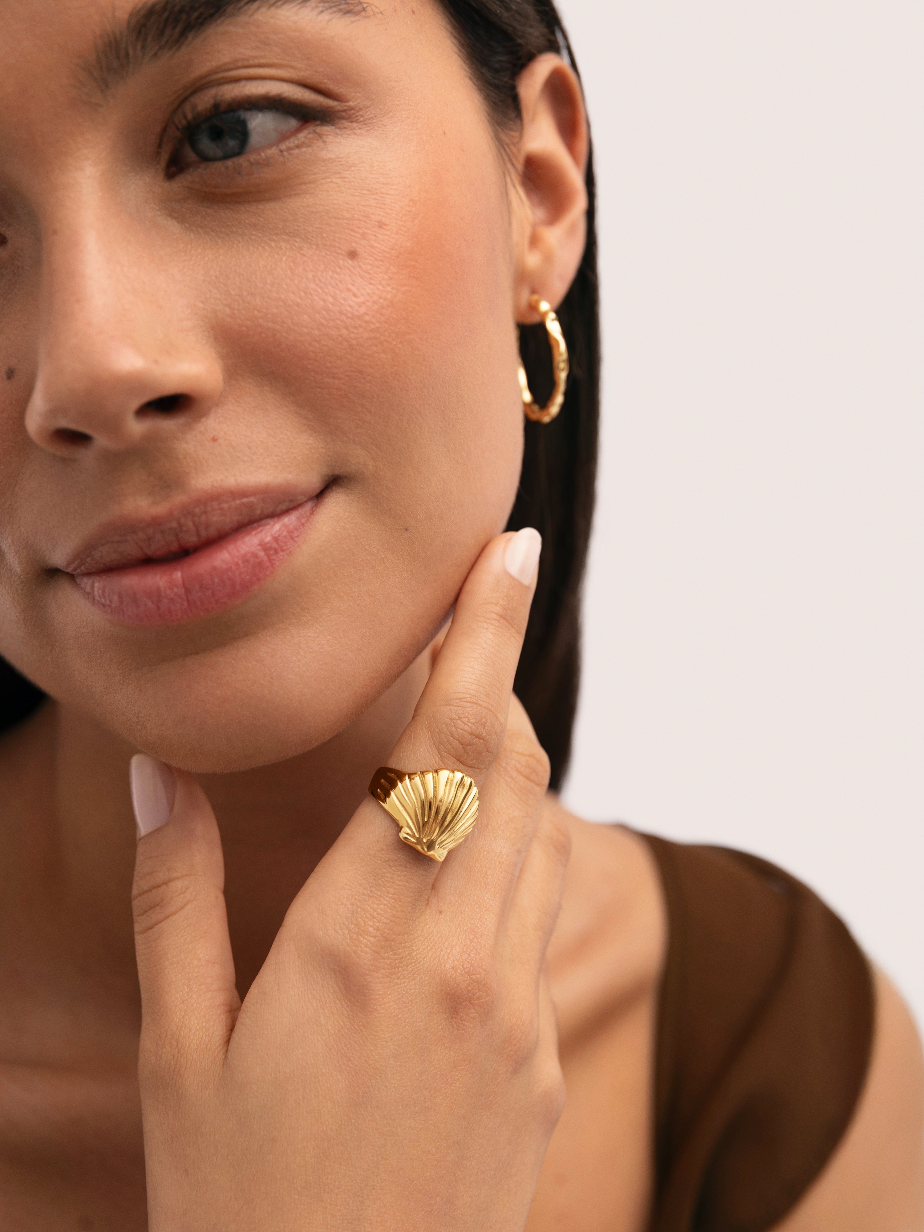 Bague Shelly Acier Plaqué Or