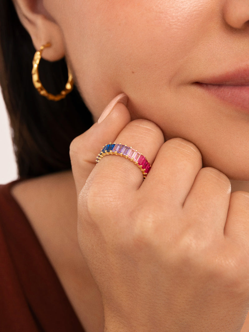 Anillo Sia Berries Baño Oro