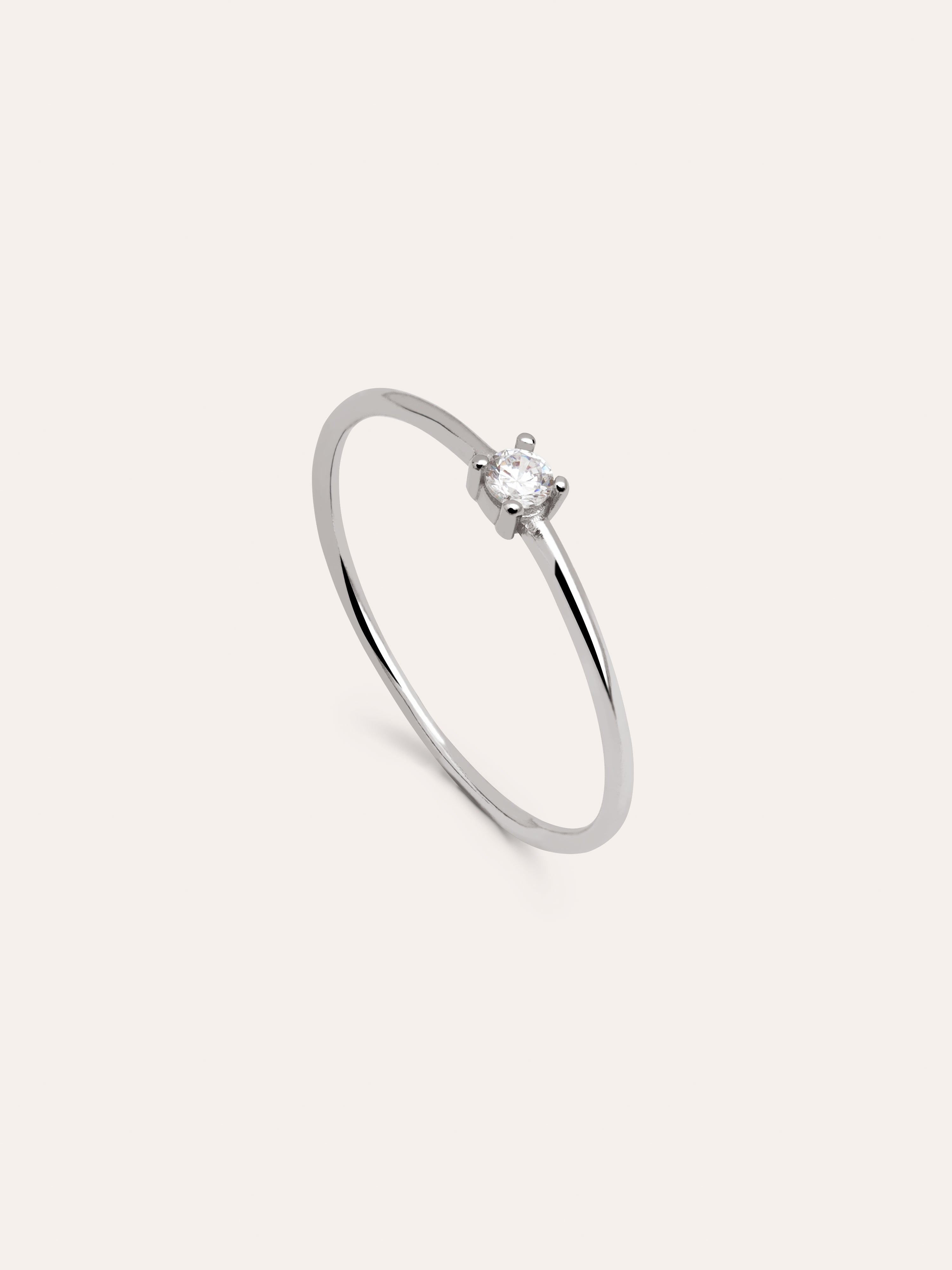 Single Spark Ring Silber