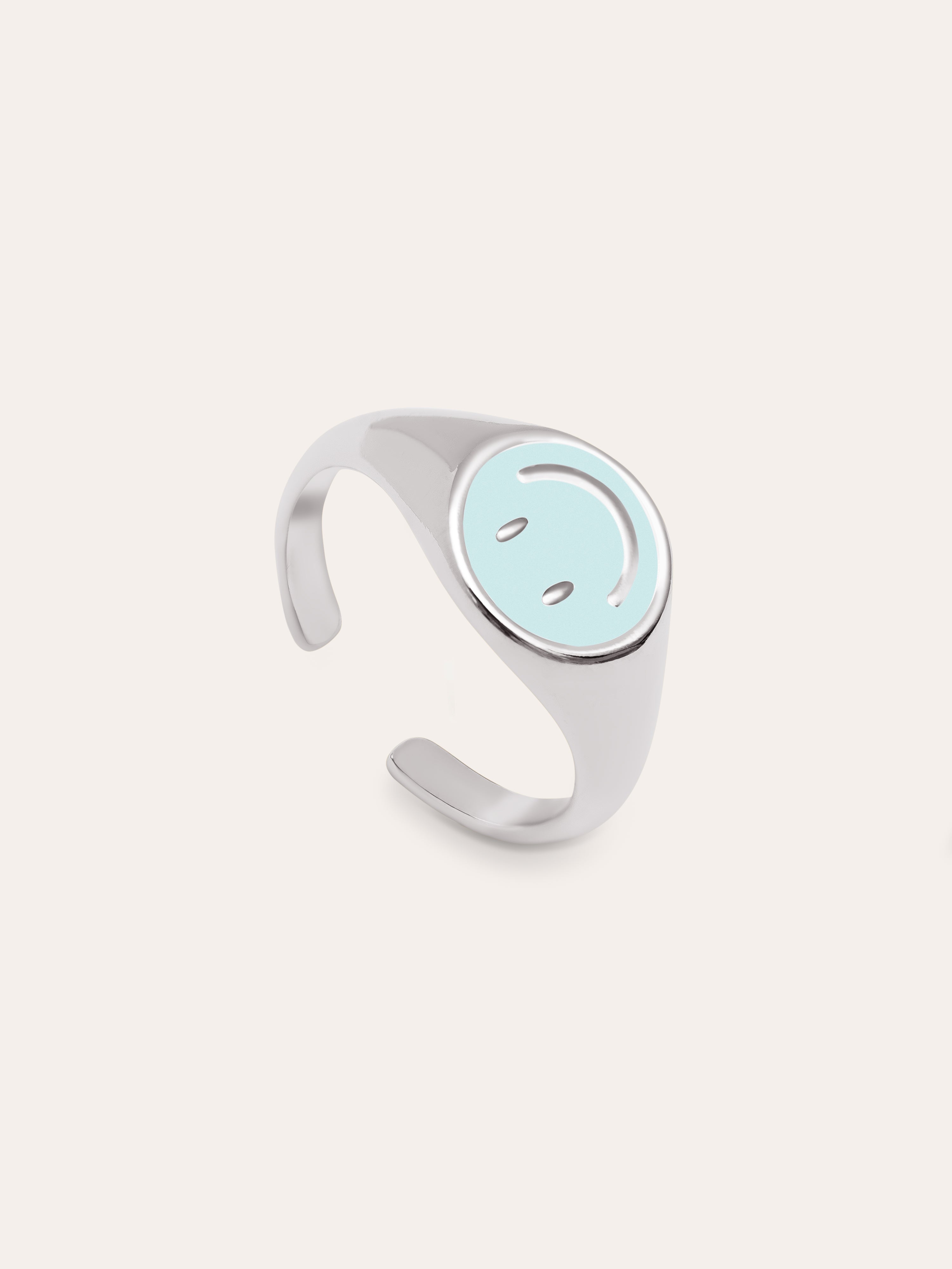 Smiley Sky Enamel Ring