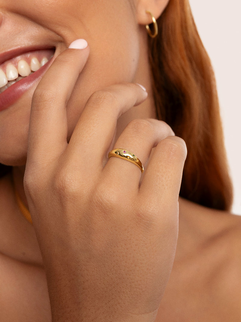 Bague Spark Color Plaqué Or