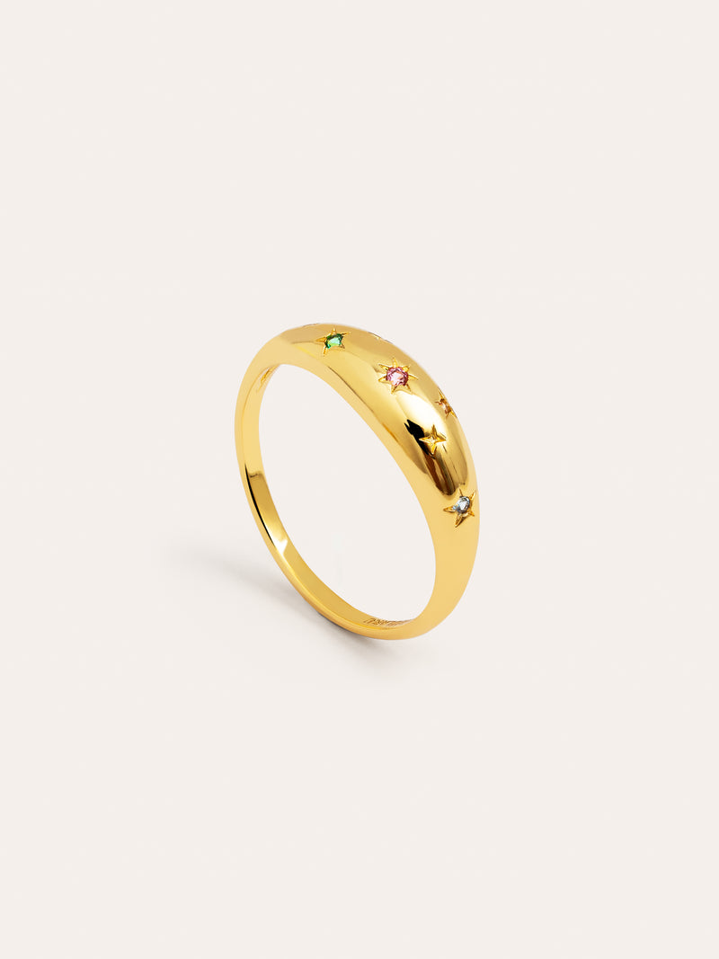 Bague Spark Color Plaqué Or