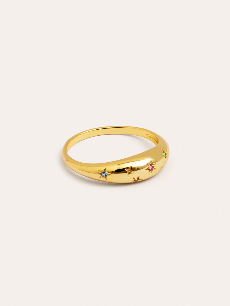 Bague Spark Color Plaqué Or