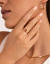 Anillo Strawberry Colors Baño Oro