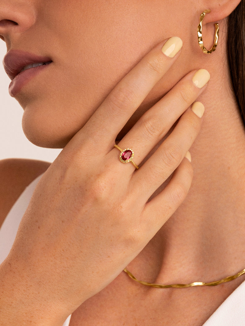 Strawberry Colors Ring Silber, vergoldet