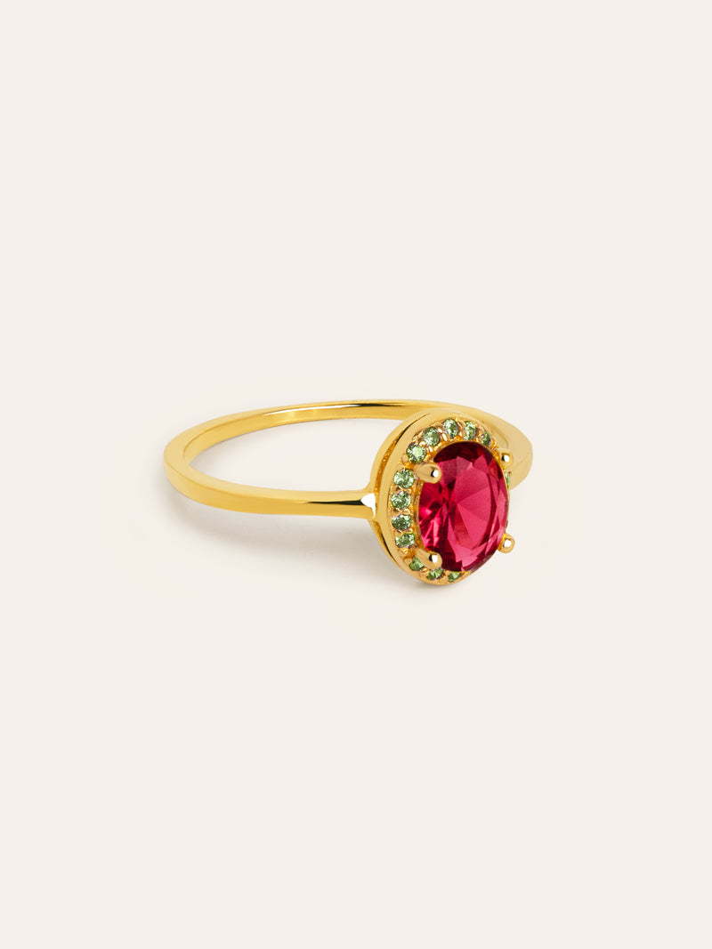 Strawberry Colors Ring Silber, vergoldet