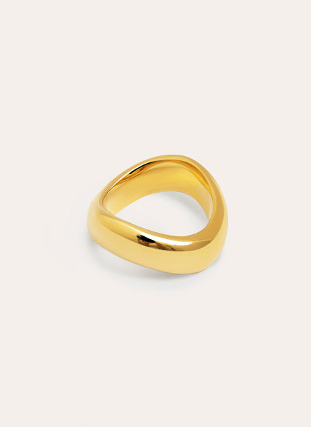 Tina Stainless Steel Gold Ring