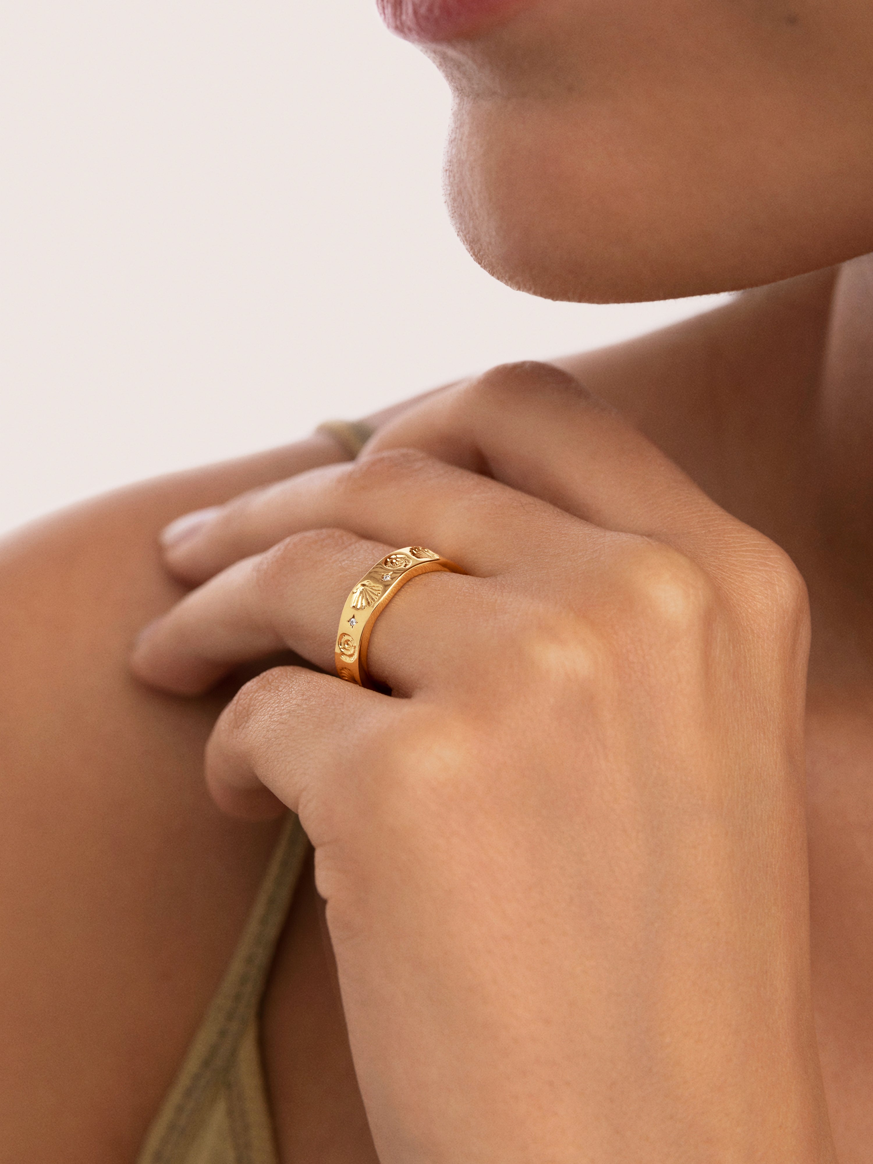 Bague Treasure Plaqué Or