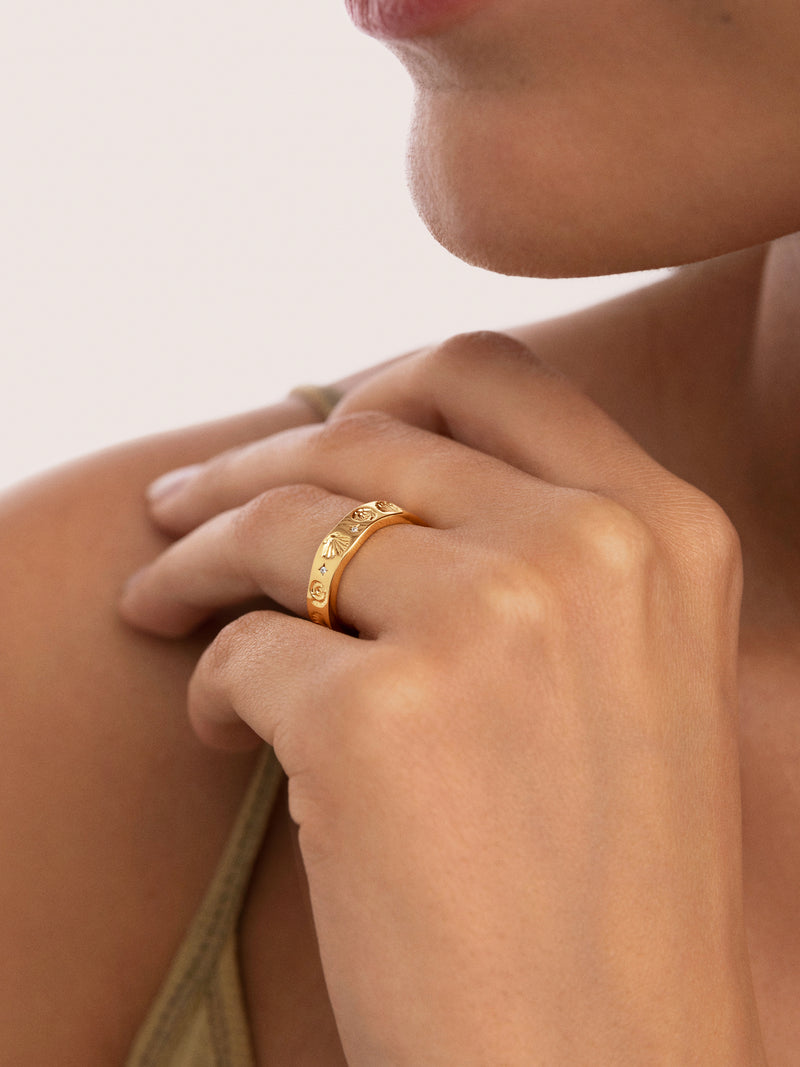 Bague Treasure Plaqué Or