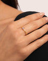 Lavande Clover Ring Gold Plated