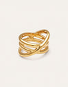 Anillo Trinity Acero Baño Oro