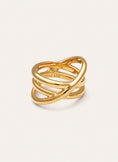 Anillo Trinity Acero Baño Oro