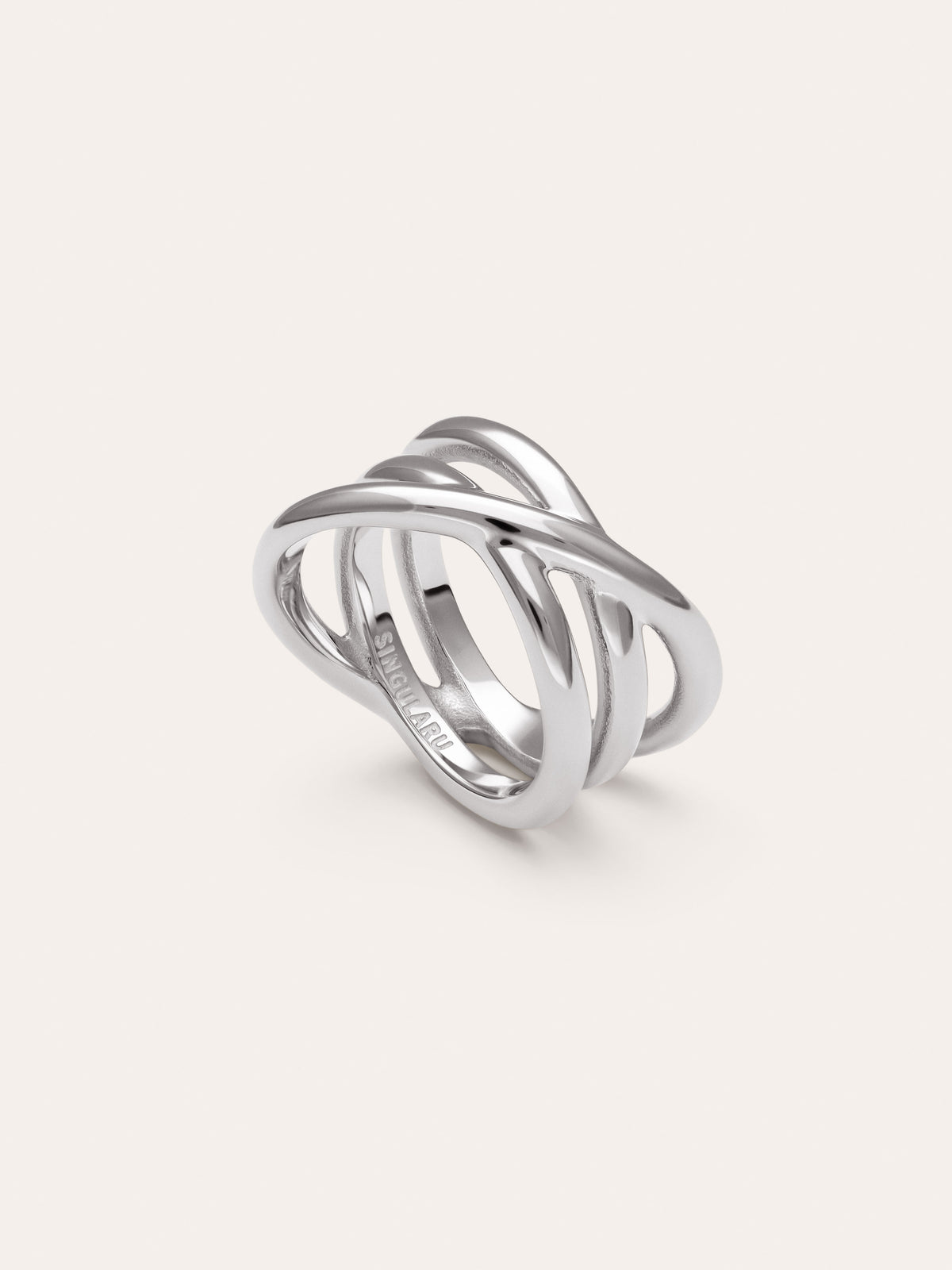 Imagen detalle de Anillo Trinity Acero