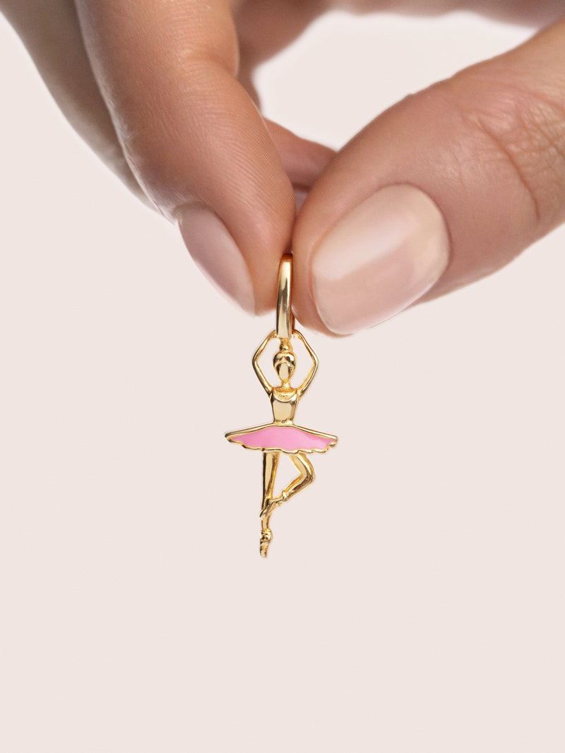 Charm Bailarina Baño Oro