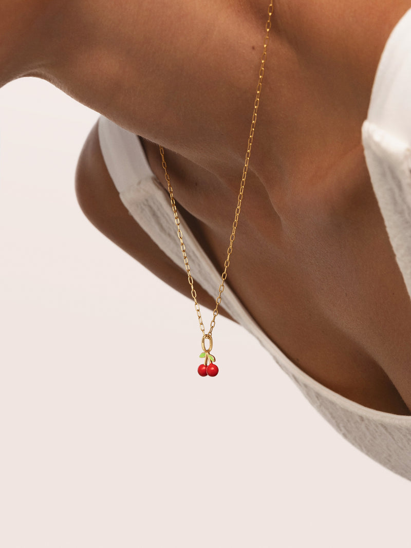 Charm Cereza Baño Oro