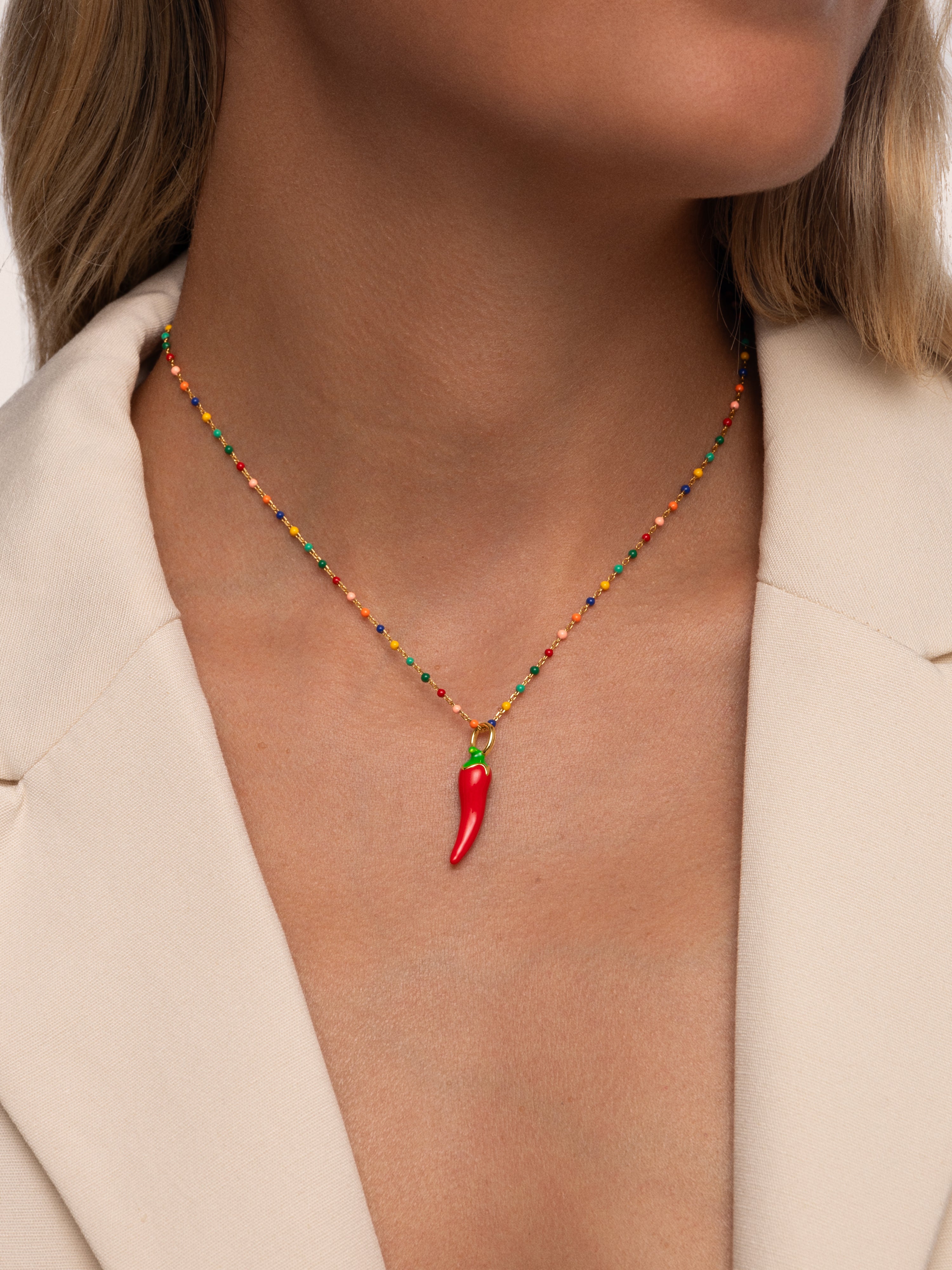 Chili Pepper Charm Vergoldet