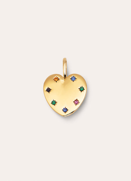 Glam Heart Charm, vergoldet