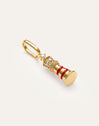 Charm Faro Rojo Baño Oro