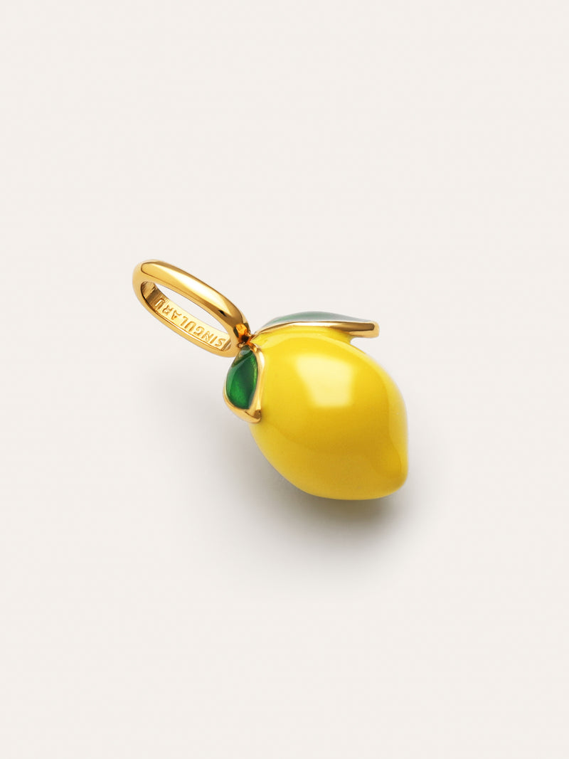 Charm Limón Acciaio Placcato Oro
