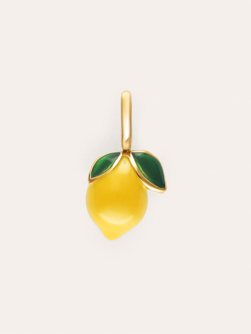 Charm Limón Acciaio Placcato Oro