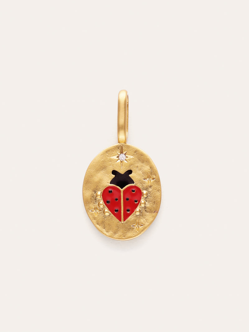 Charm Joaninha Banho de Ouro