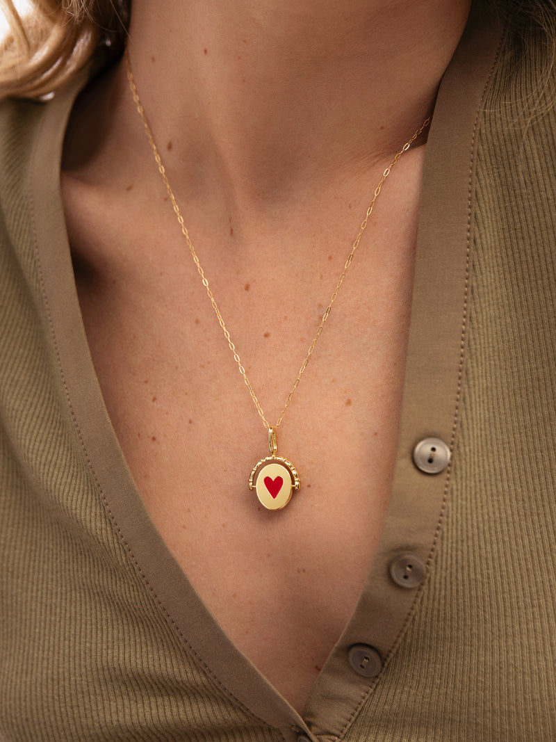 Charm Medaillon Doble Mama Lovely Heart vergoldet