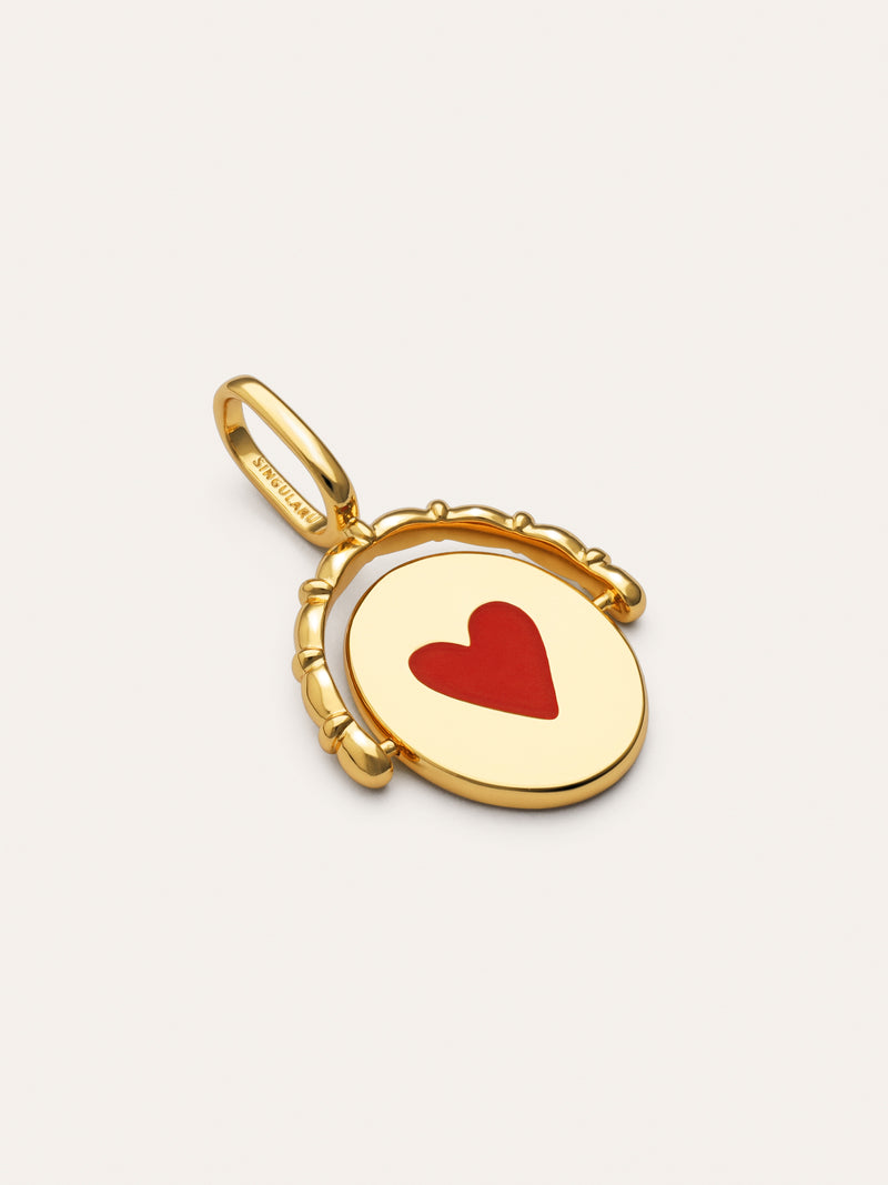 Charm Medaillon Doble Mama Lovely Heart vergoldet