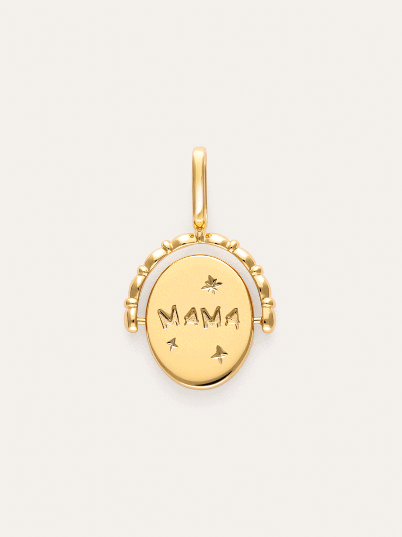 Charm Medaillon Doble Mama Lovely Heart vergoldet