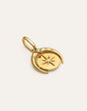 Medallion Moonset Gold Charm