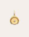 Medallion Moonset Gold Charm