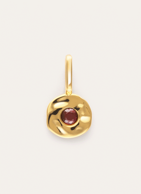 Charm Mini Birthstone Plata Baño Oro