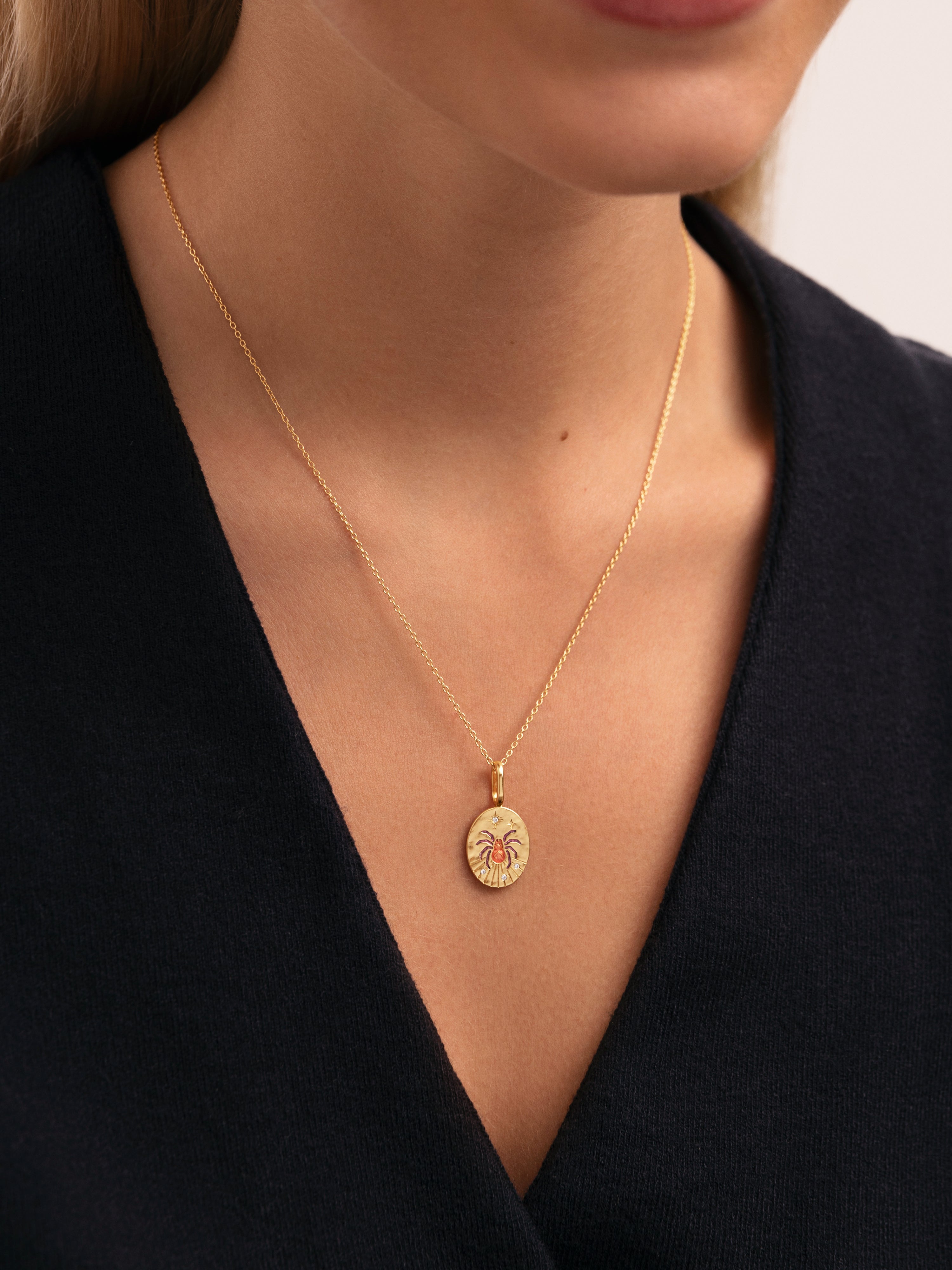 Mystic Spinne Charm, vergoldet