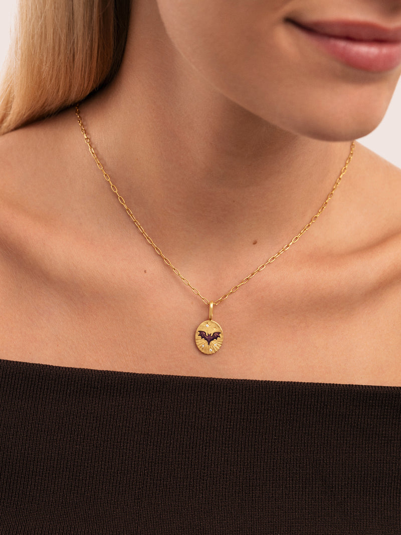 Mystic Fledermaus Charm, vergoldet