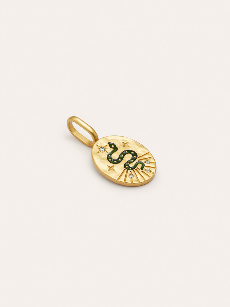 Charm Mystic Serpiente Baño Oro
