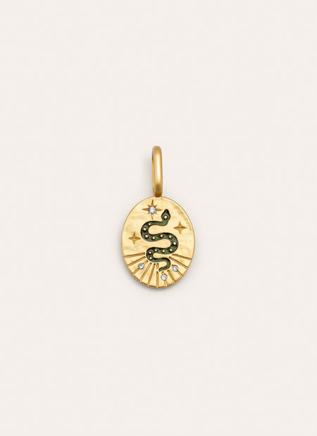 Charm Mystic Serpiente Baño Oro