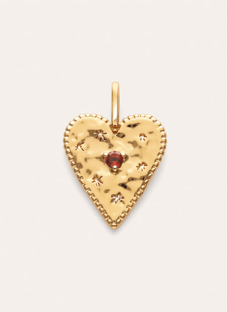 Raw Heart Gold Charm