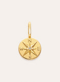 Charm Rosa der Winde Vergoldet
